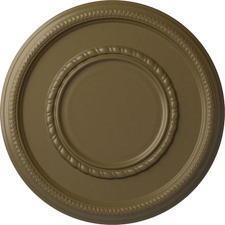 Ekena Millwork Federal Roped Large Ceiling Medallion (Canopies up to 7 3/4"), 17 3/8"OD x 1 1/8"P, Mississippi Mud CM17FEMMF